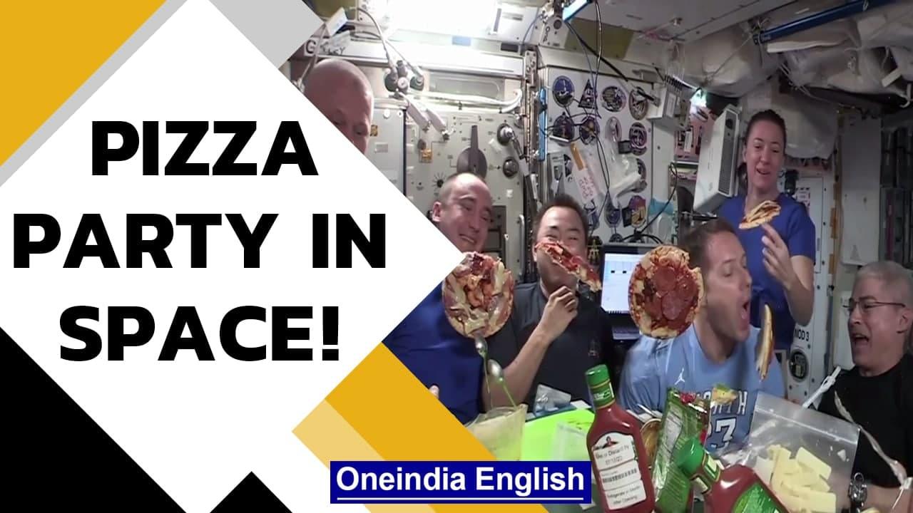 Pizza party in the space, French astronaut shares video | Oneindia News