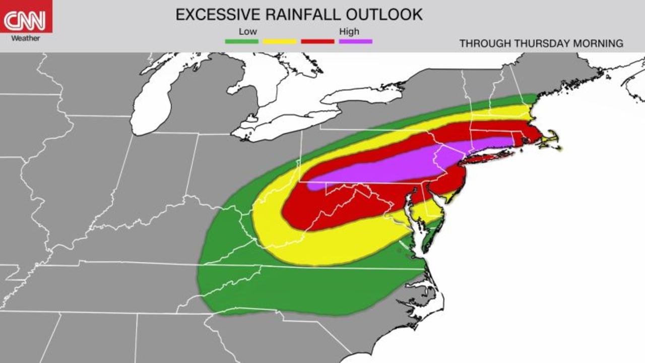 Northeast at highest risk level for flooding from Ida