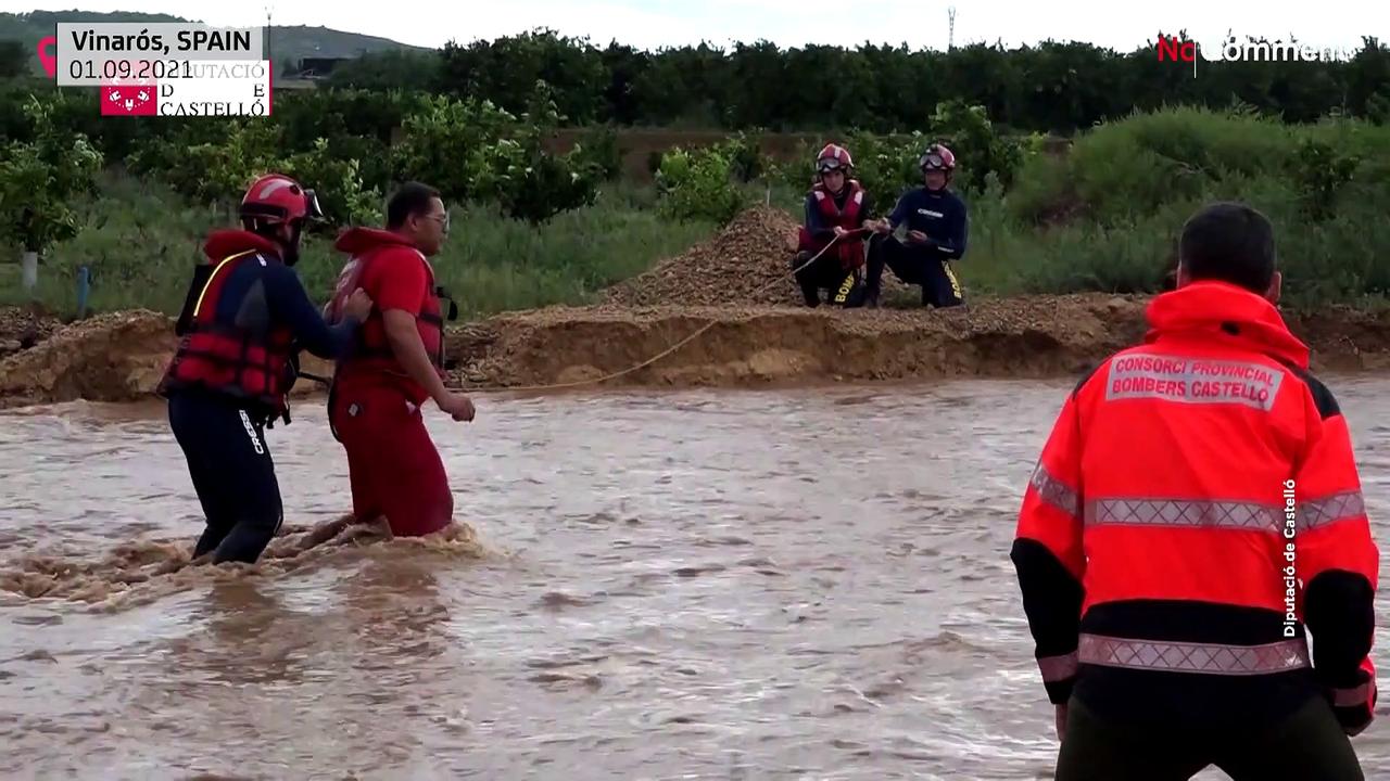 Torrential rain causes devastating flooding in the Catalan town of Alcanar