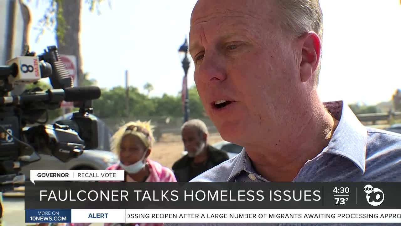 Faulconer talks homelessness issues while in San Diego