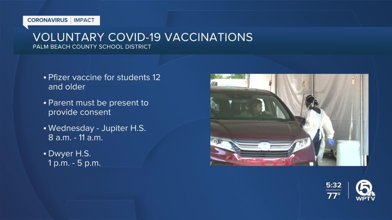 Mobile vaccinations start this week for Palm Beach County students