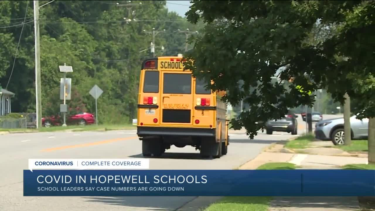 Hopewell school leader say that COVID case numbers are going down