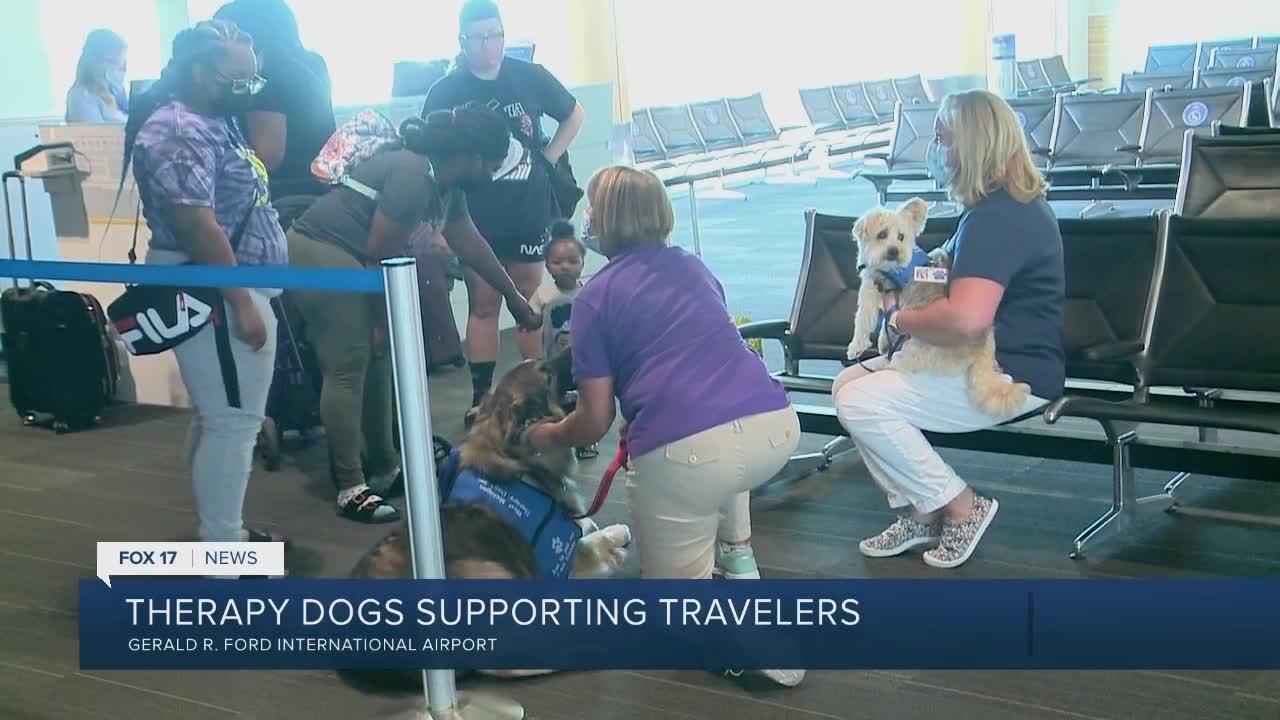 West Michigan Therapy Dogs return to Gerald R. Ford International Airport