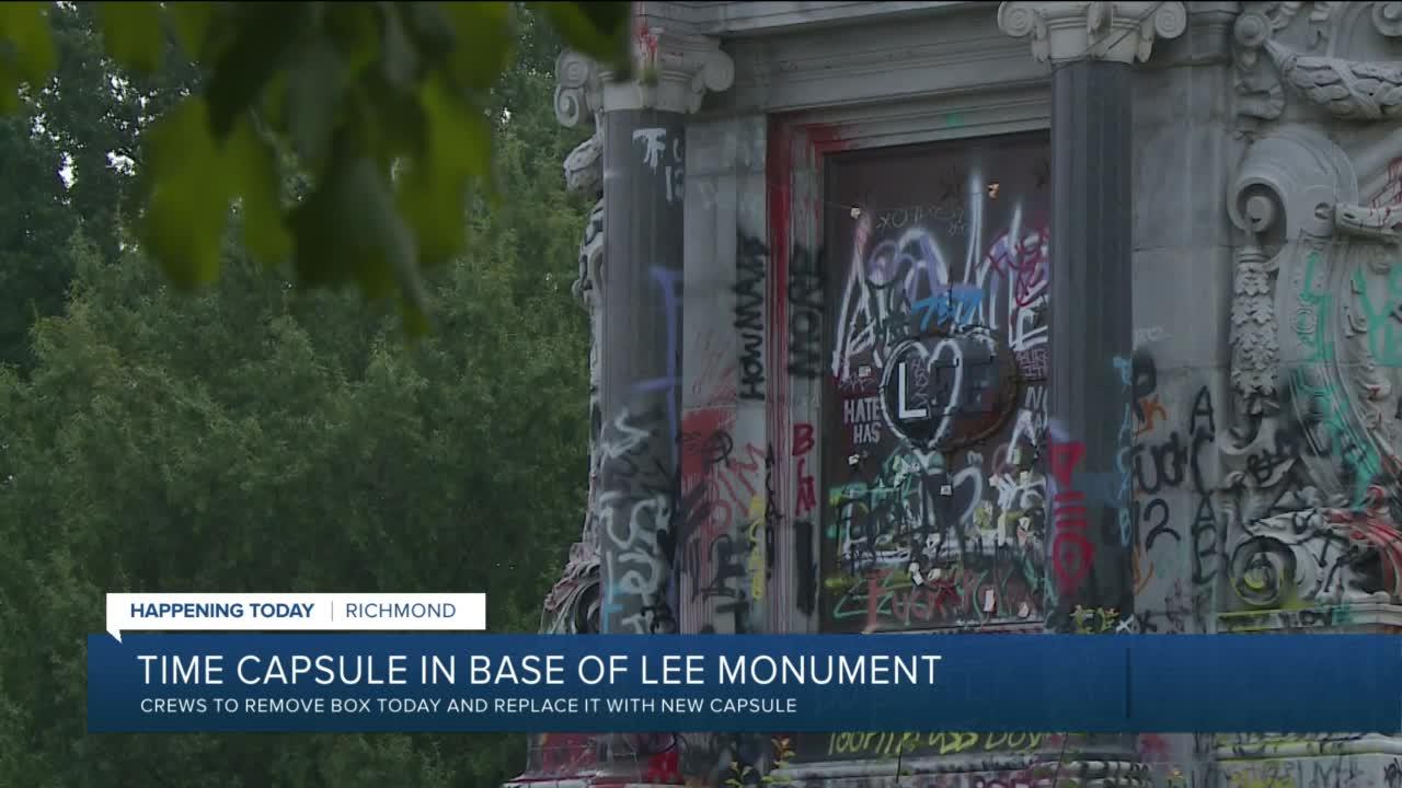 Time capsule to be removed from Lee statue base