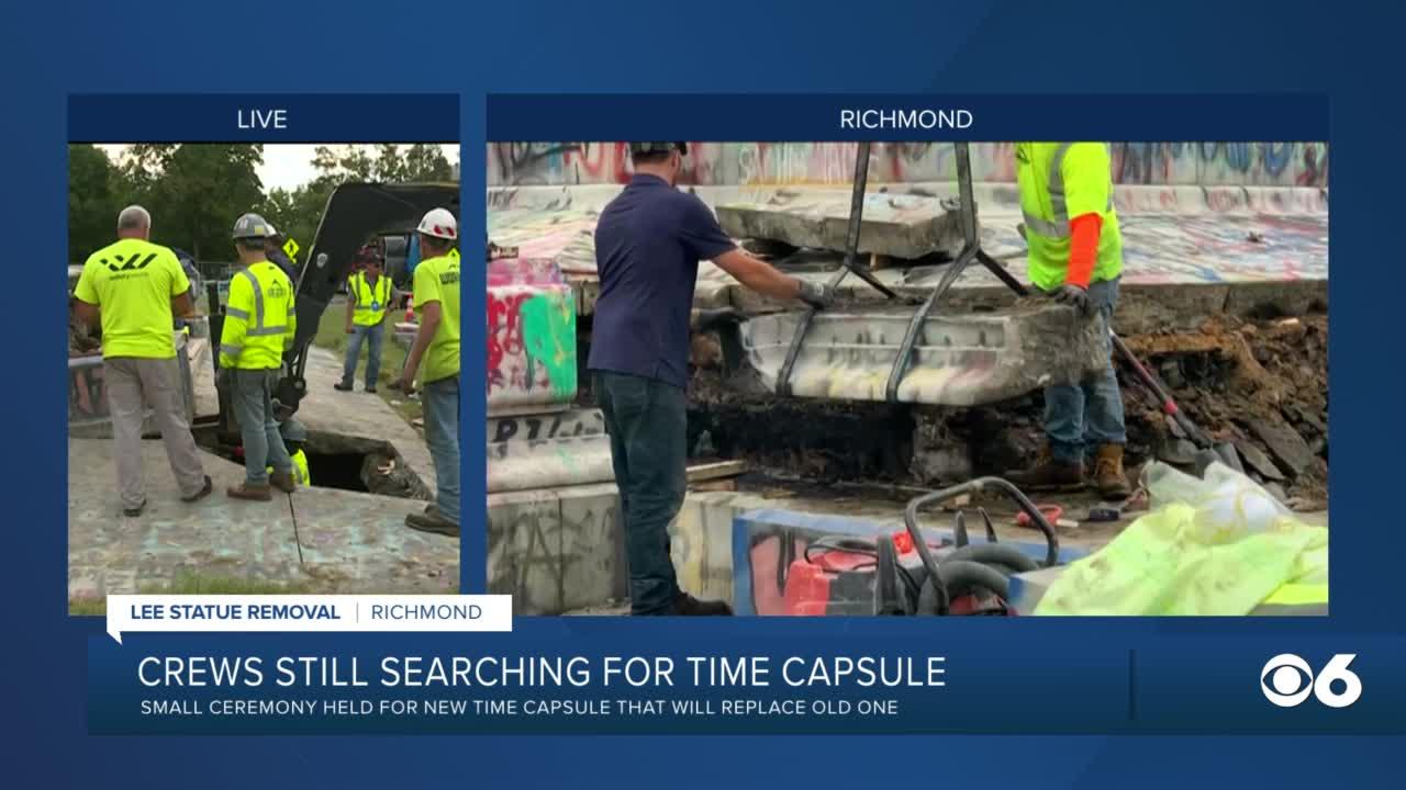 Crews 'make progress' excavating Lee statue time capsule: 'They've been at this all day'