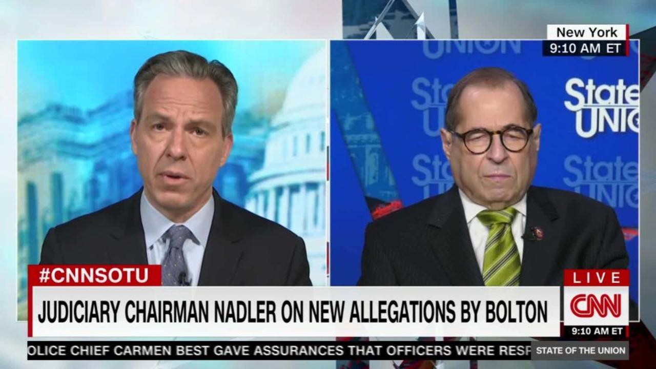 Nadler: Bolton allegations are impeachable