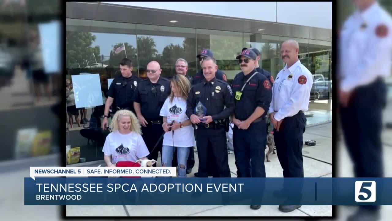 Tennessee SPCA event honors first responders while finding homes for dogs in need