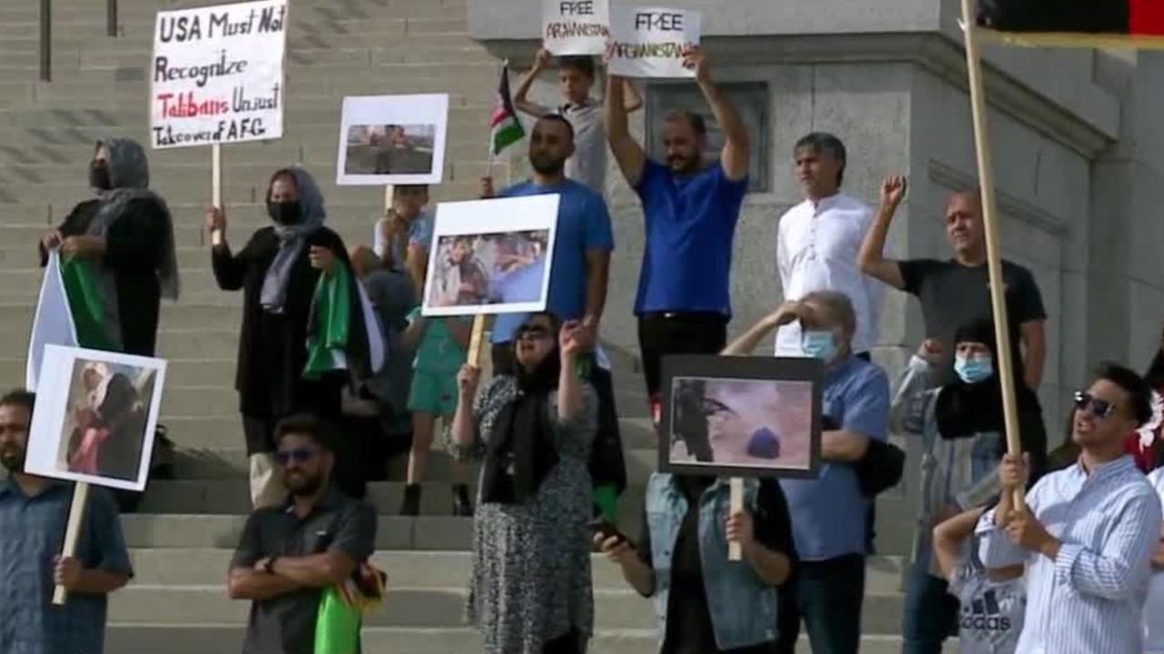 Dozens gather at Utah Capitol to protest Taliban rule in Afghanistan