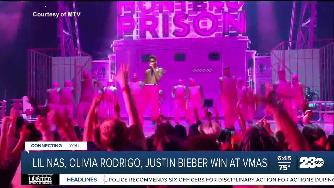 Lil Nas, Olivia Rodrigo, Justin Bieber win at the VMAs