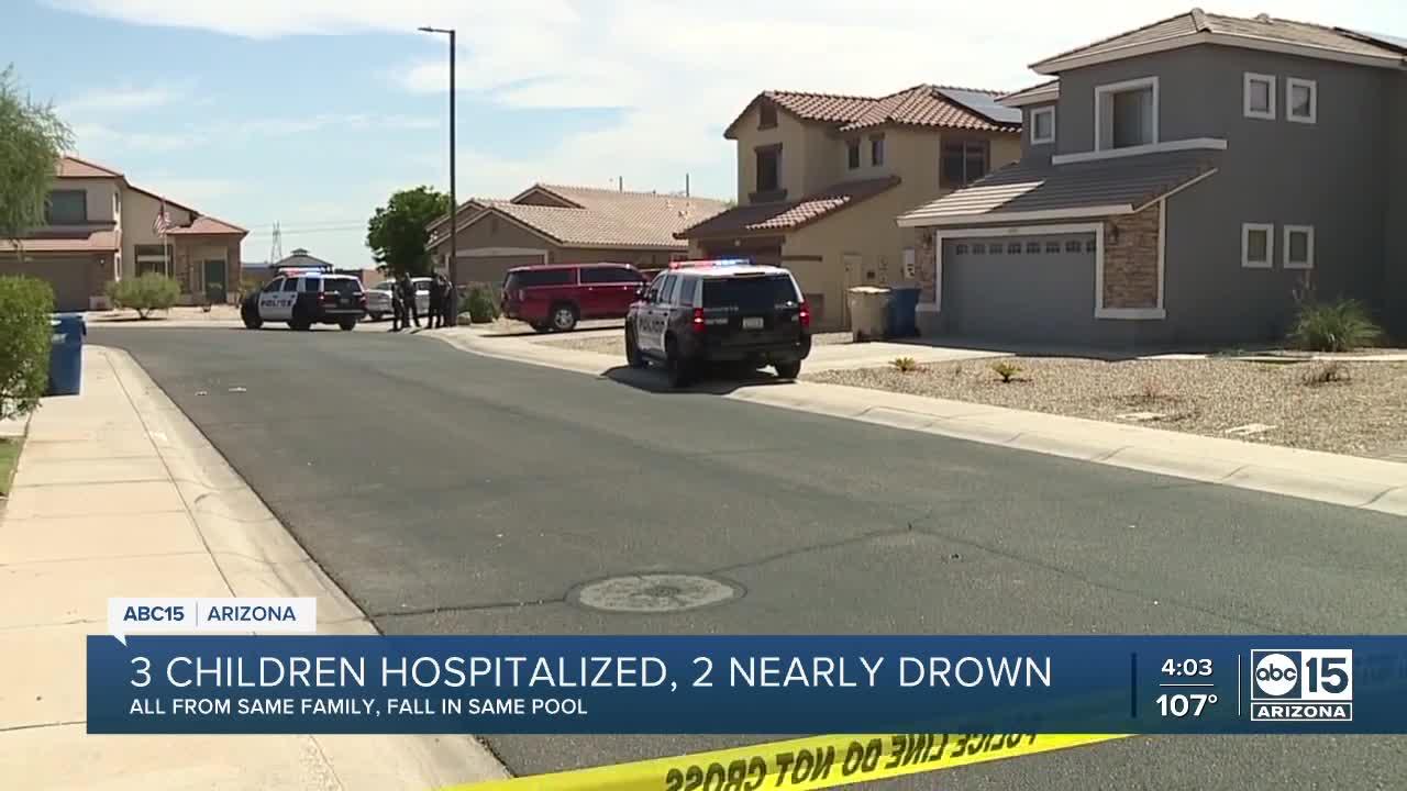 2 children pulled from swimming pool still critical