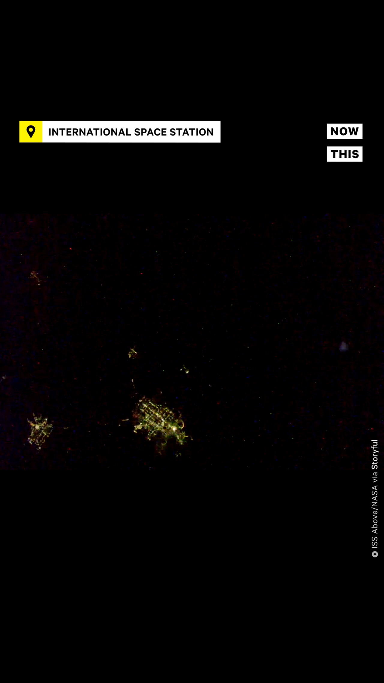 Lightning Storm Filmed from International Space Station