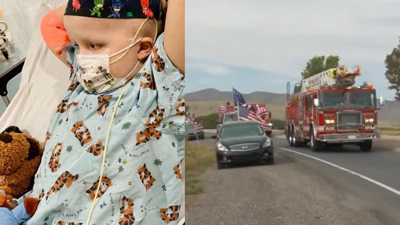 Utah boy battling cancer gets homecoming parade in Eagle Mountain