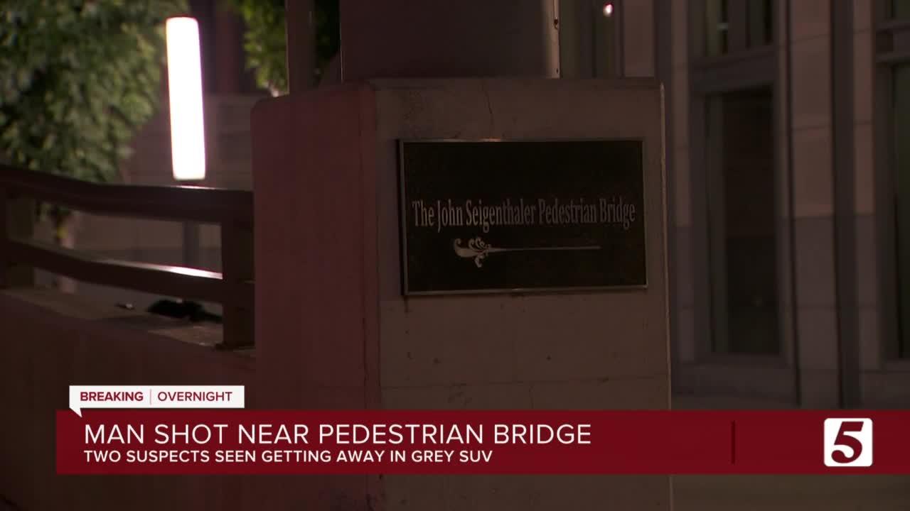 Man shot multiple times near downtown pedestrian bridge