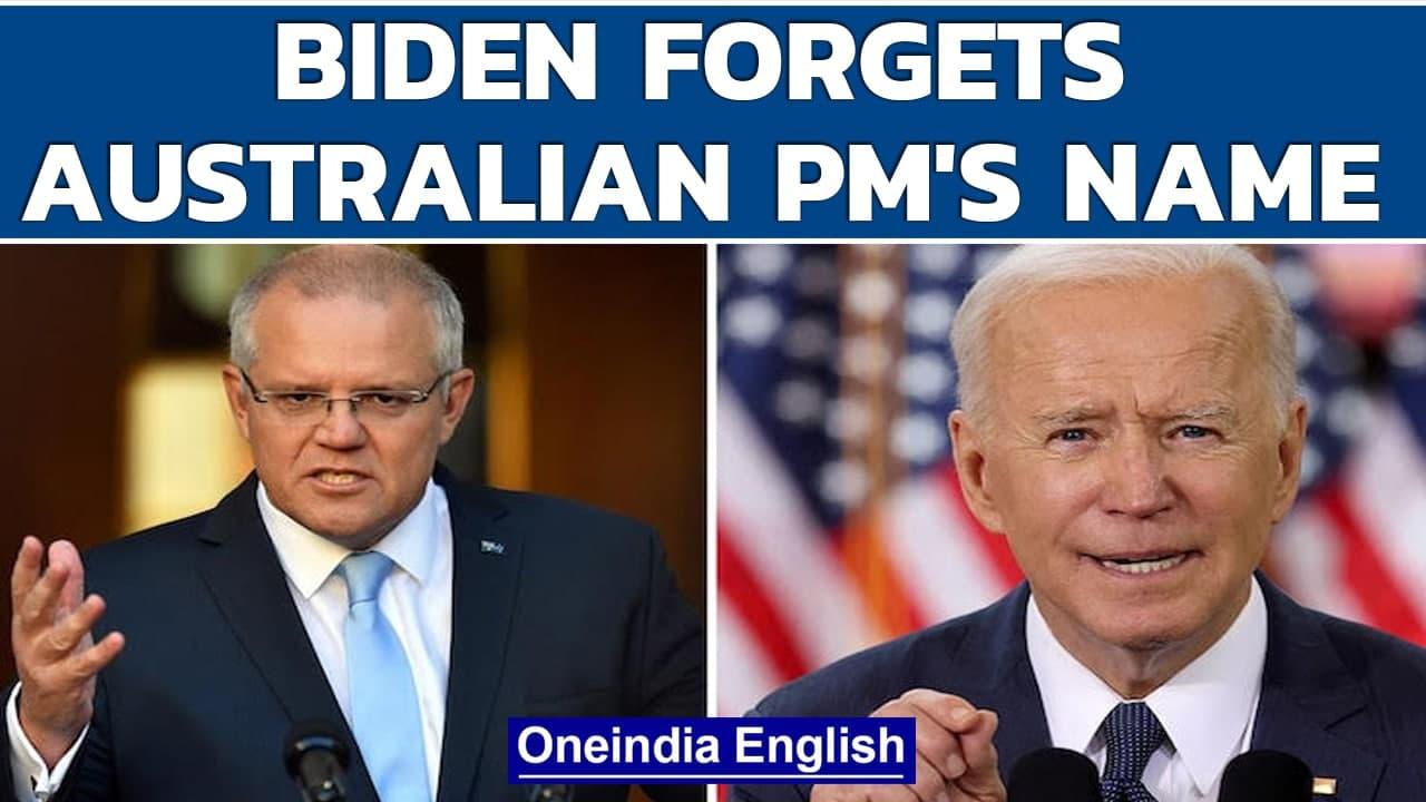 Joe Biden seemingly forgets the name of Australian PM Scott Morrison | Boris Johnson | Oneindia News