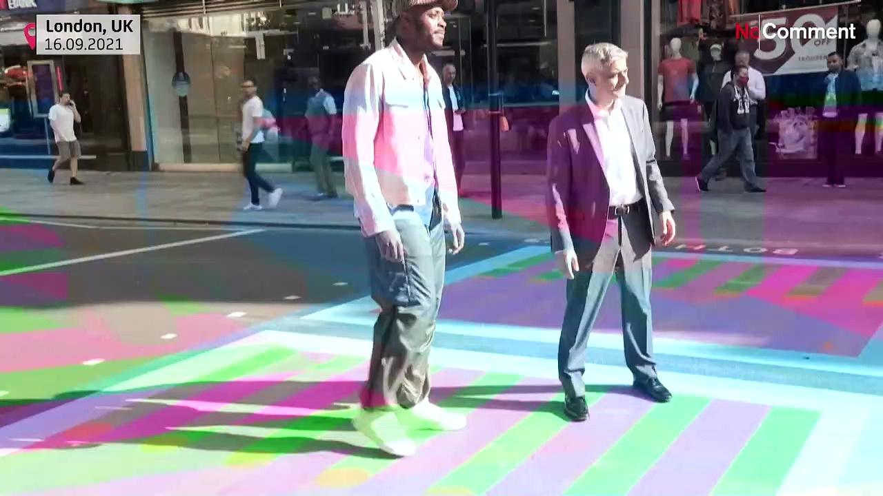London Mayor unveils series of colourful road crossings