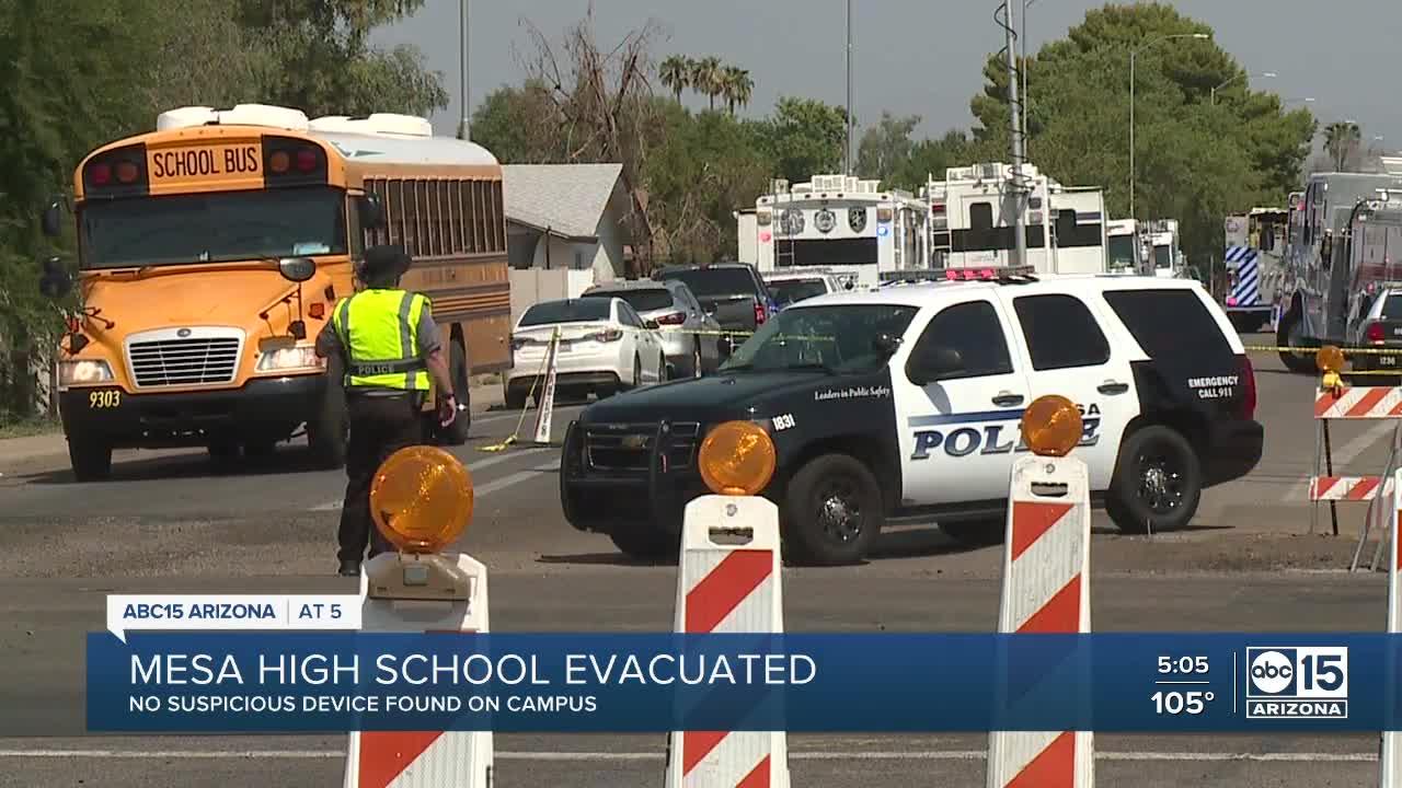 'All clear' given after Mesa High School bomb threat, evacuation