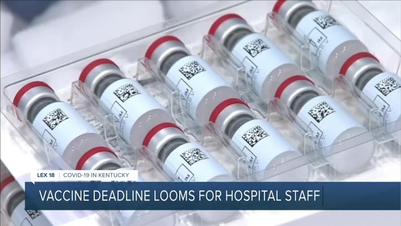 Vaccine deadline looms for hospital staff