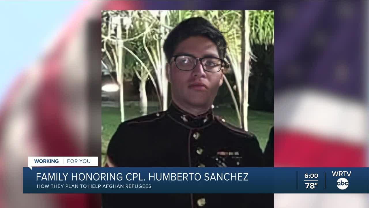 Family honoring Cpl. Humberto Sanchez