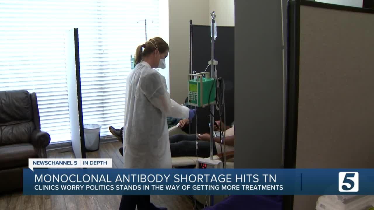 Clinics low on antibody treatment say politics stand in the way of saving lives