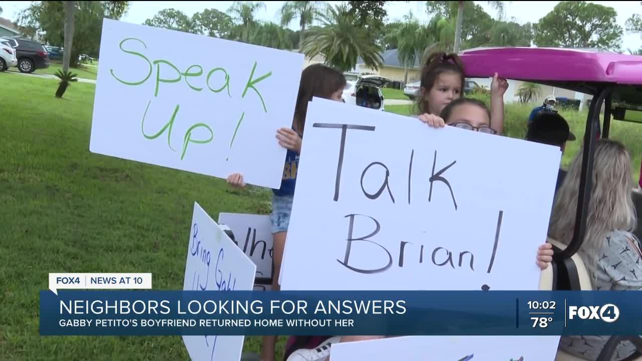 Neighbors calling for Brian Laundrie to share details about Gabby Petito's disappearance
