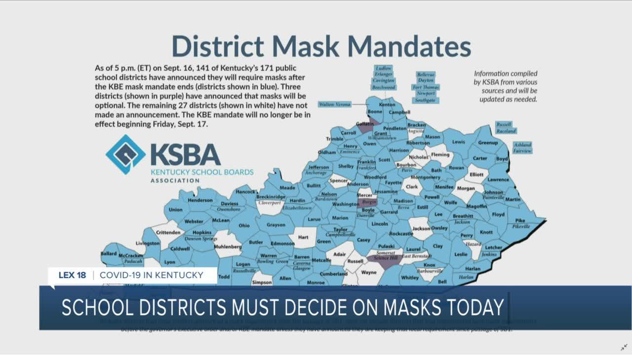 School districts must decide on masks today