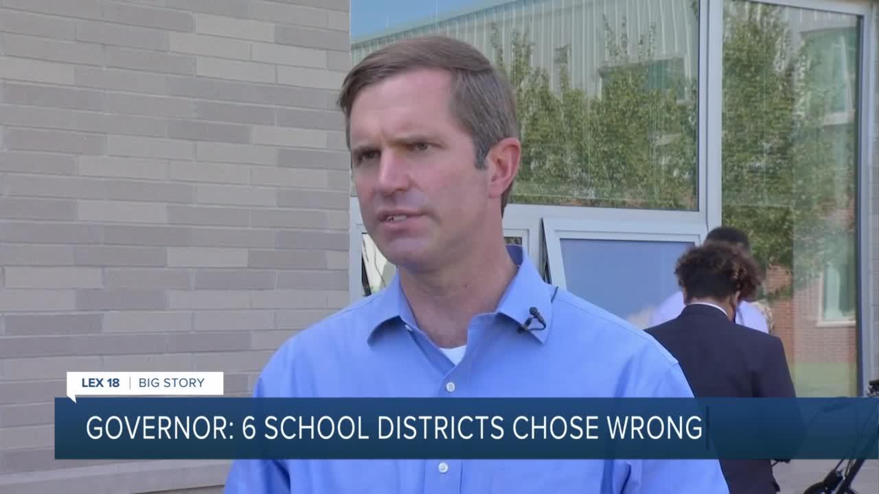 Governor: 6 school districts chose wrong