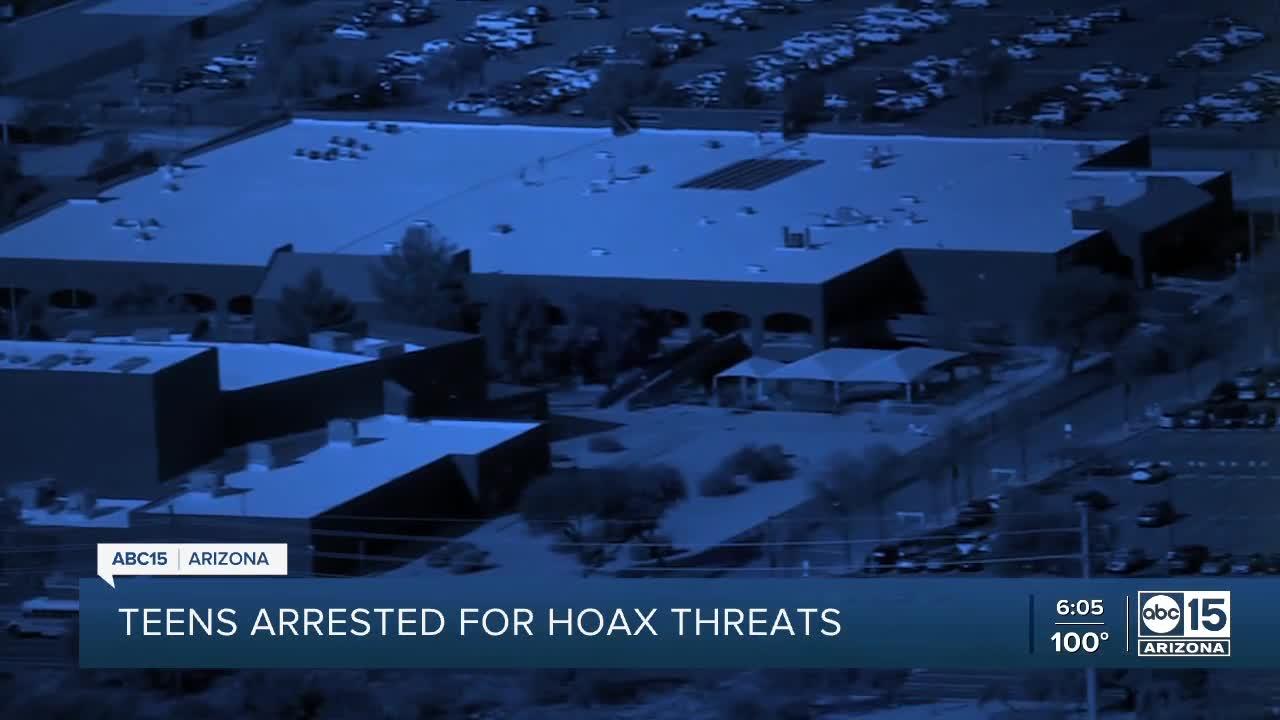 Two teens charged after making false threats at Mesa high schools Friday