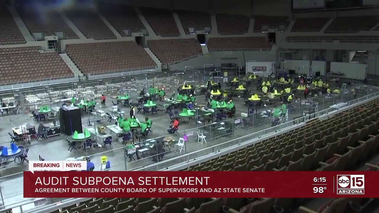 Board of Supervisors, AZ State Senate reach settlement on the election audit subpoena