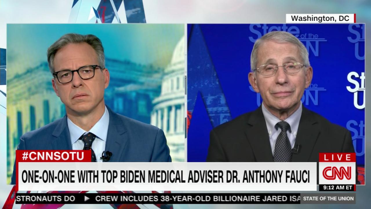 Fauci: 'I certainly hope' we don't see one million US covid deaths