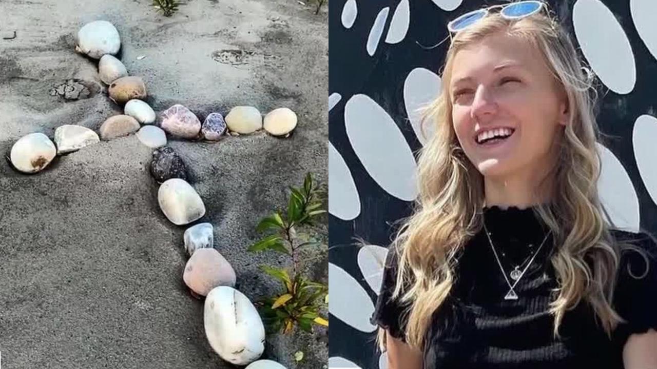 Stone memorial found after police leave Gabby Petito search area