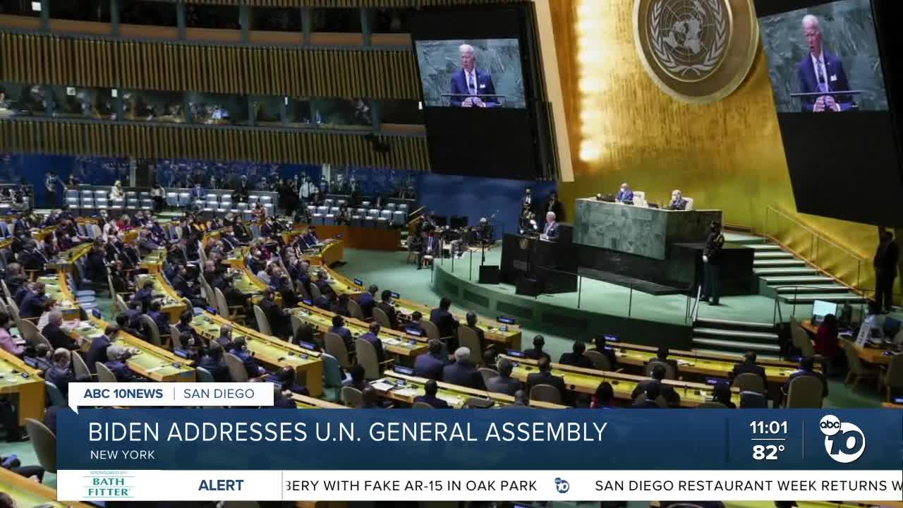 President Biden addresses UN General Assembly for first time