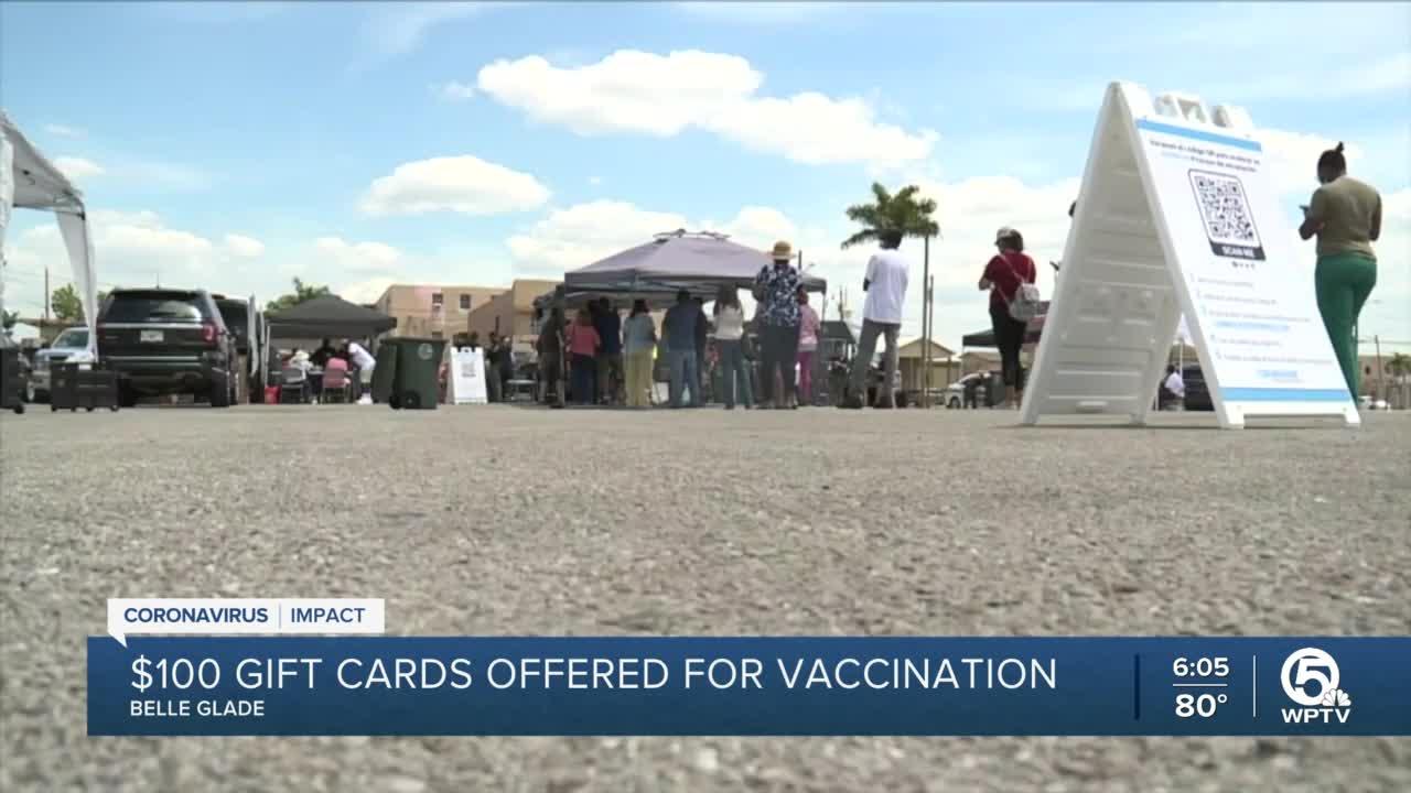 Belle Glade residents to receive $100 gift cards for getting vaccine