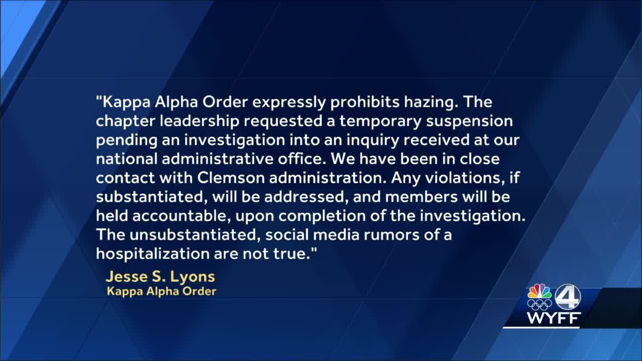 Clemson Kappa Alpha fraternity under investigation, temporarily suspended