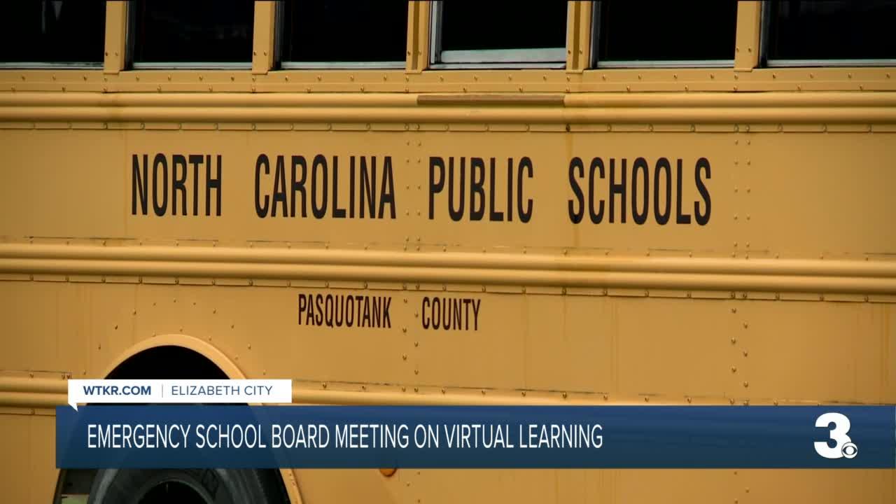 Emergency school board meeting on virtual learning