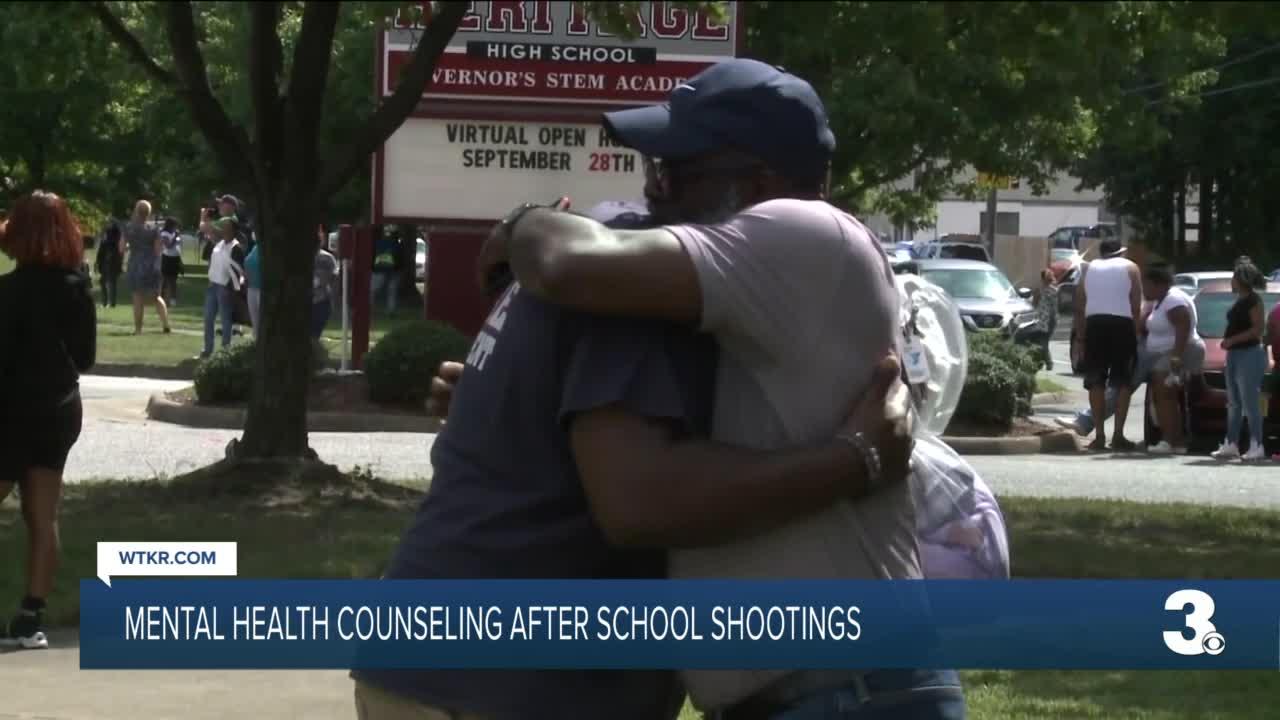 Mental health counseling after school shootings