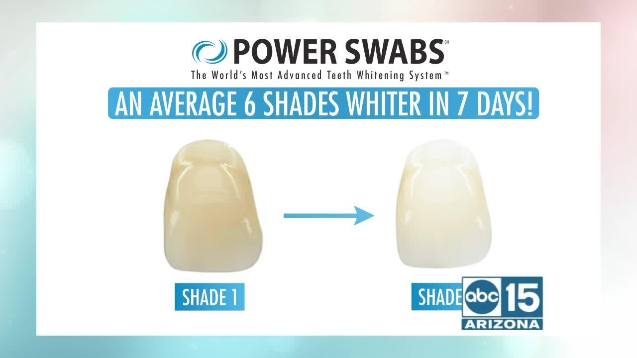 Did you know yellow, stained teeth make you look older? Try Power Swabs today