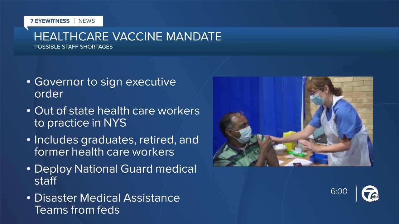 NYS releases plan to address health care staff shortage ahead of Monday vaccination deadline