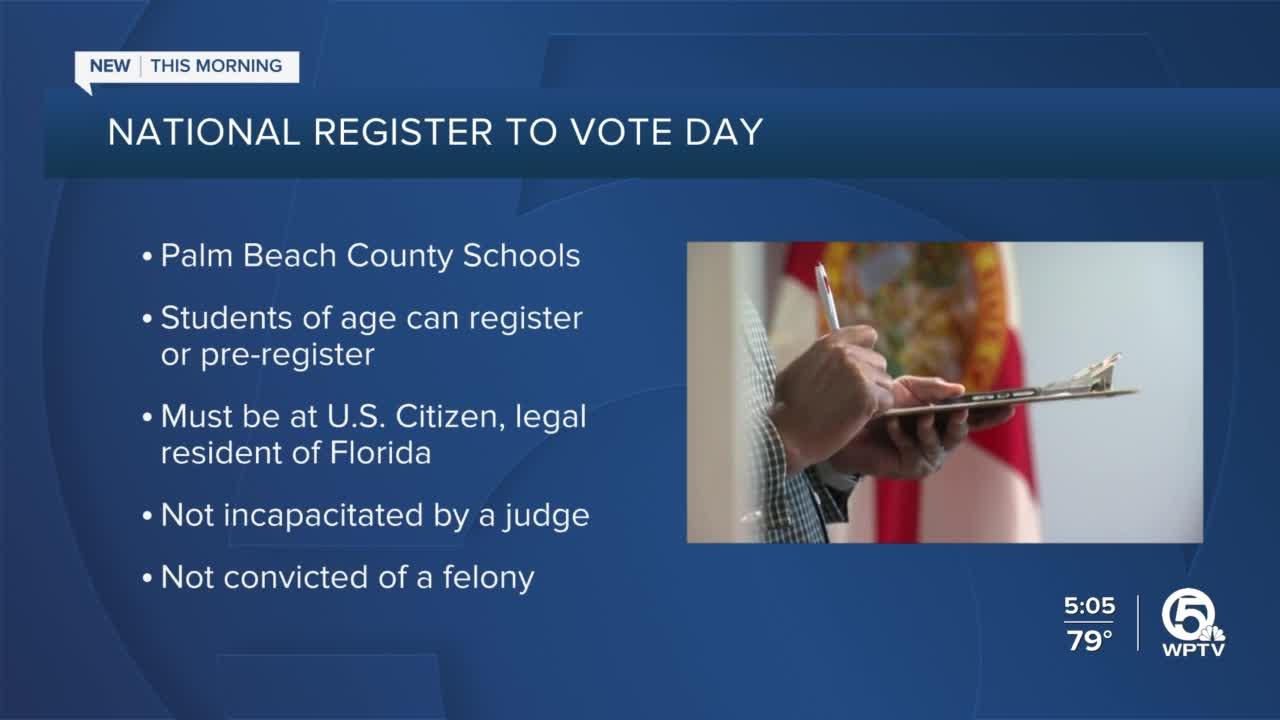 Palm Beach County Supervisor of Elections partners with school district for National Voter Registration Day