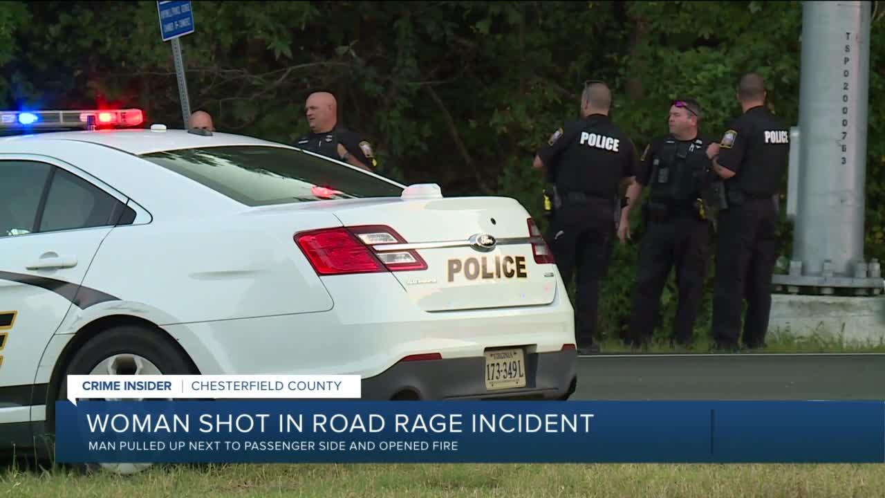 Woman shot in Chesterfield road rage incident