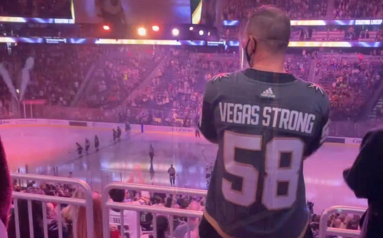 Vegas Golden Knights honor first responders, 1 October victims