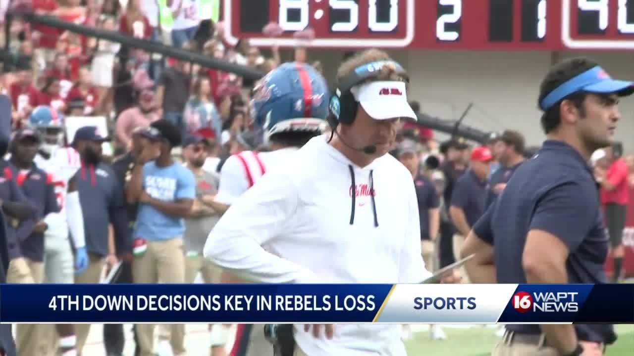 Rolling the dice on fourth down leads to Rebels loss to Alabama