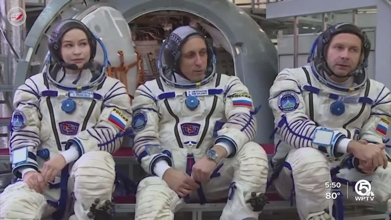Russian actress filming movie on International Space Station