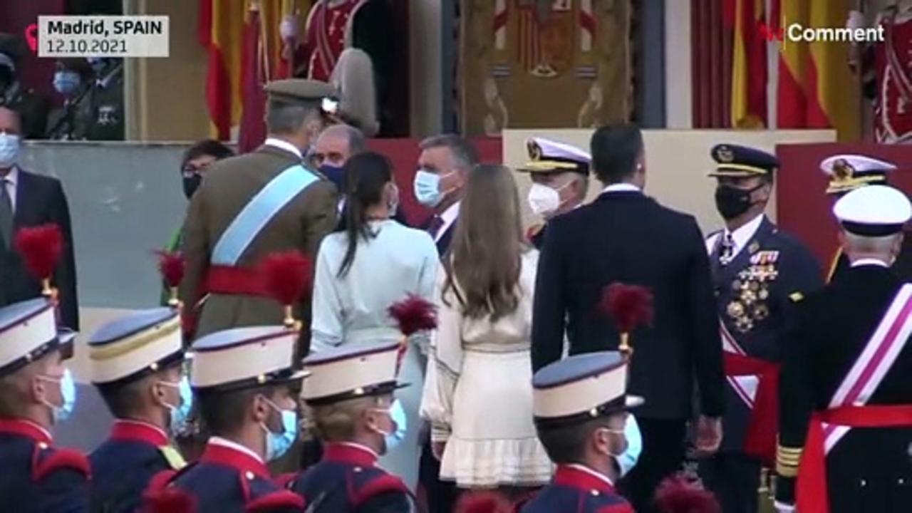 Royals attend military parade marking Spain's Day