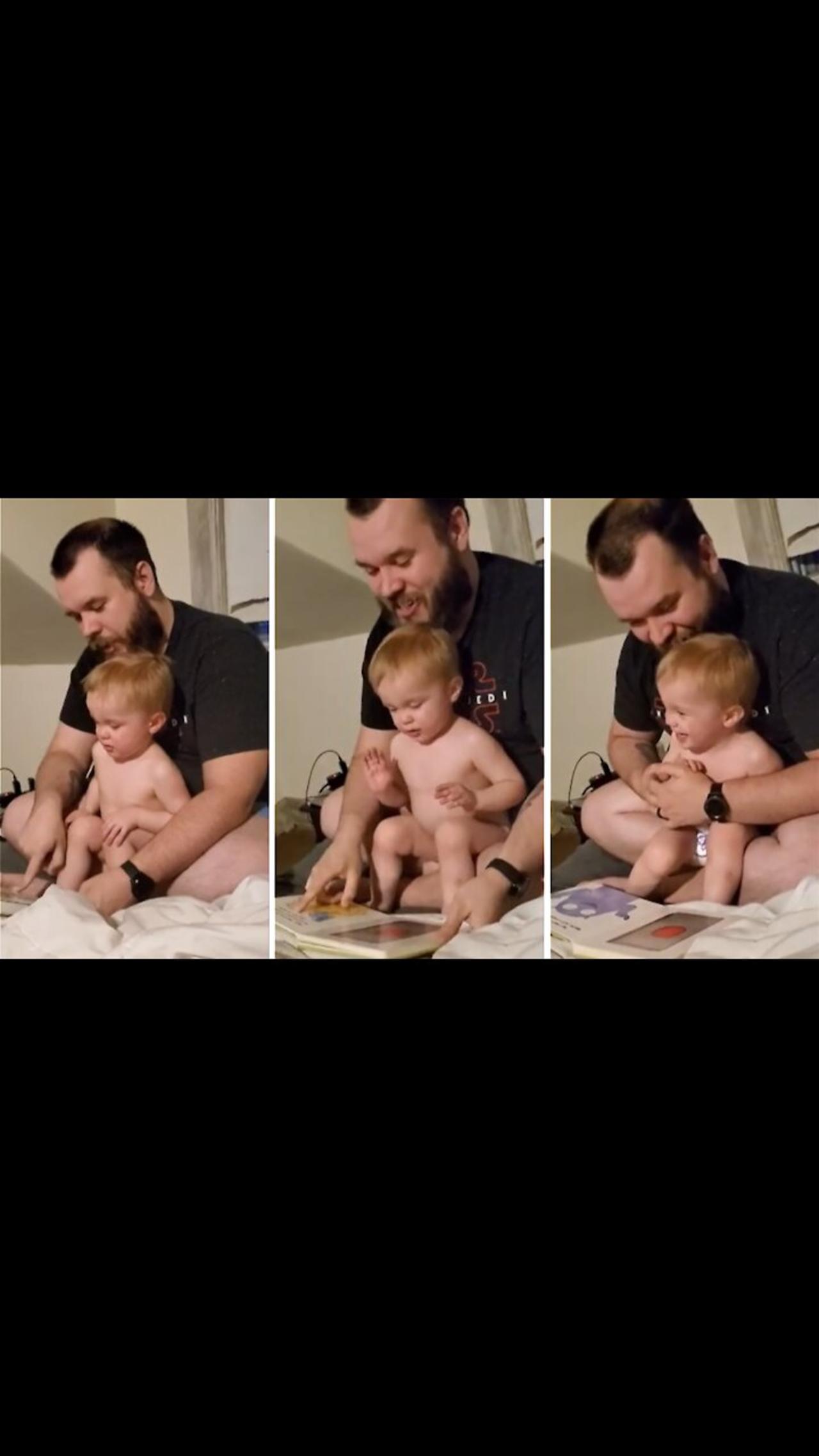 Dad & son have a blast reading creative children's book