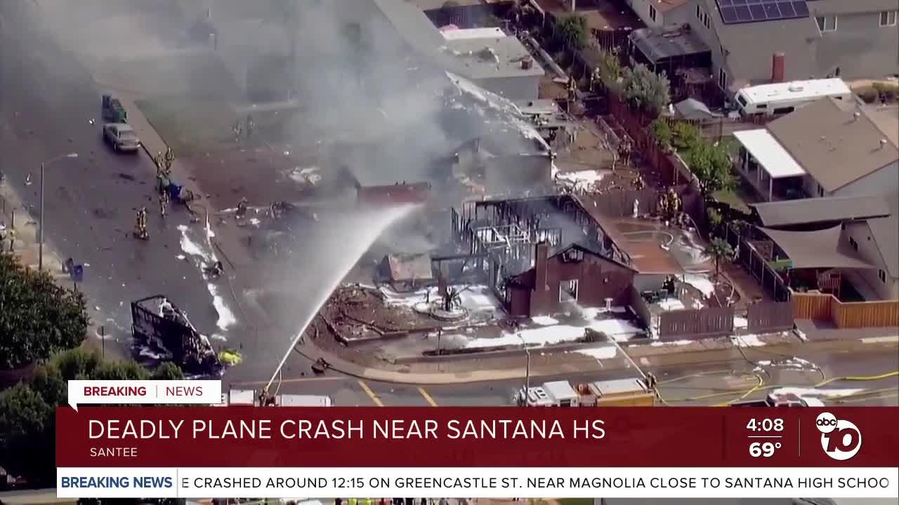 Plane crashes into Santee neighborhood, killing multiple people
