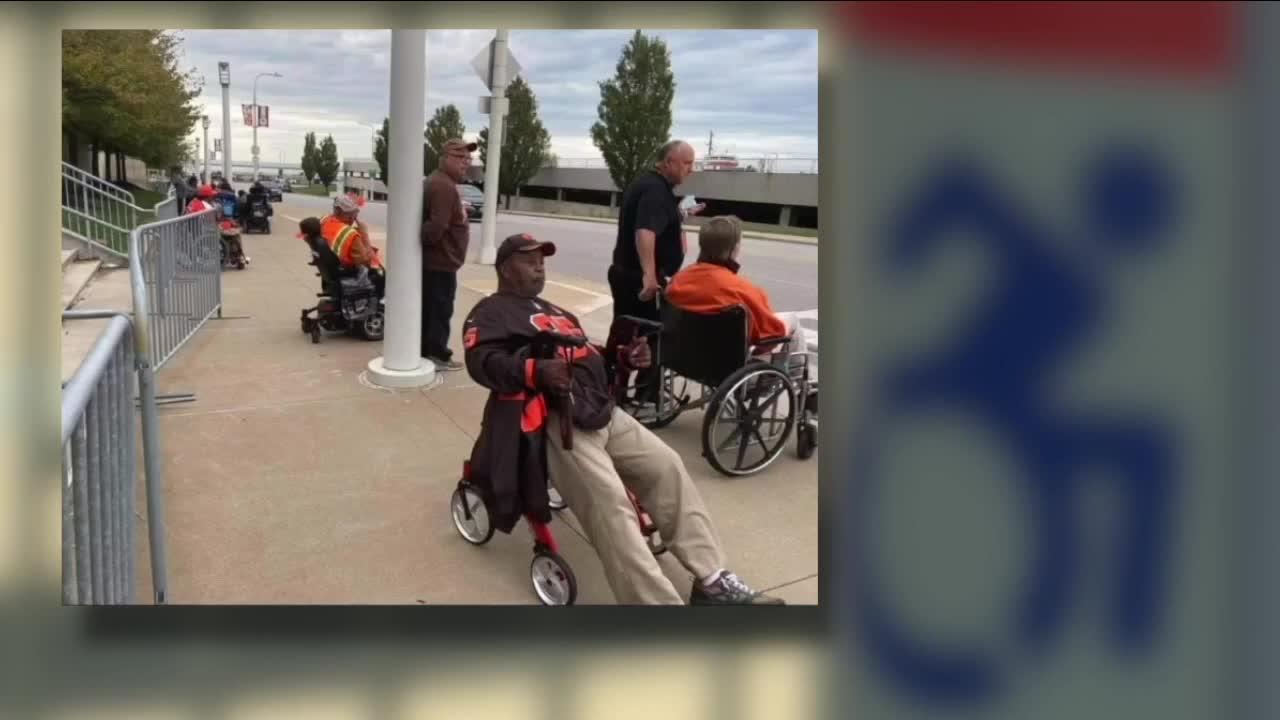 Wheelchair-bound Browns fans still waiting for solutions after gaining attention over post-game wait