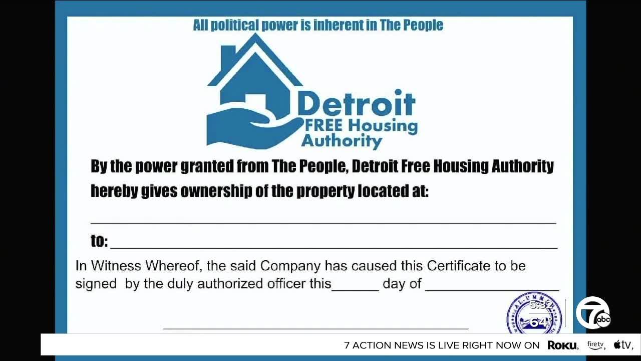 Detroit officials warn of free homes scam from man saying people can occupy vacant houses