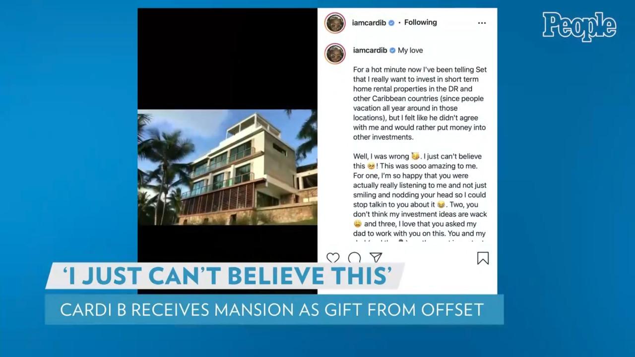 Cardi B Shows Off Mansion She Received from Husband Offset for Her 29th Birthday: 'My Love'