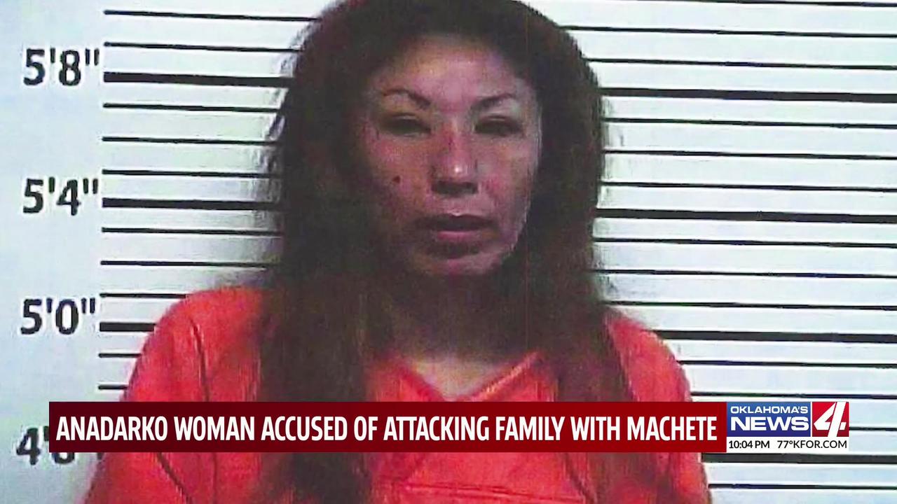 Oklahoma woman accused of attacking family with machete