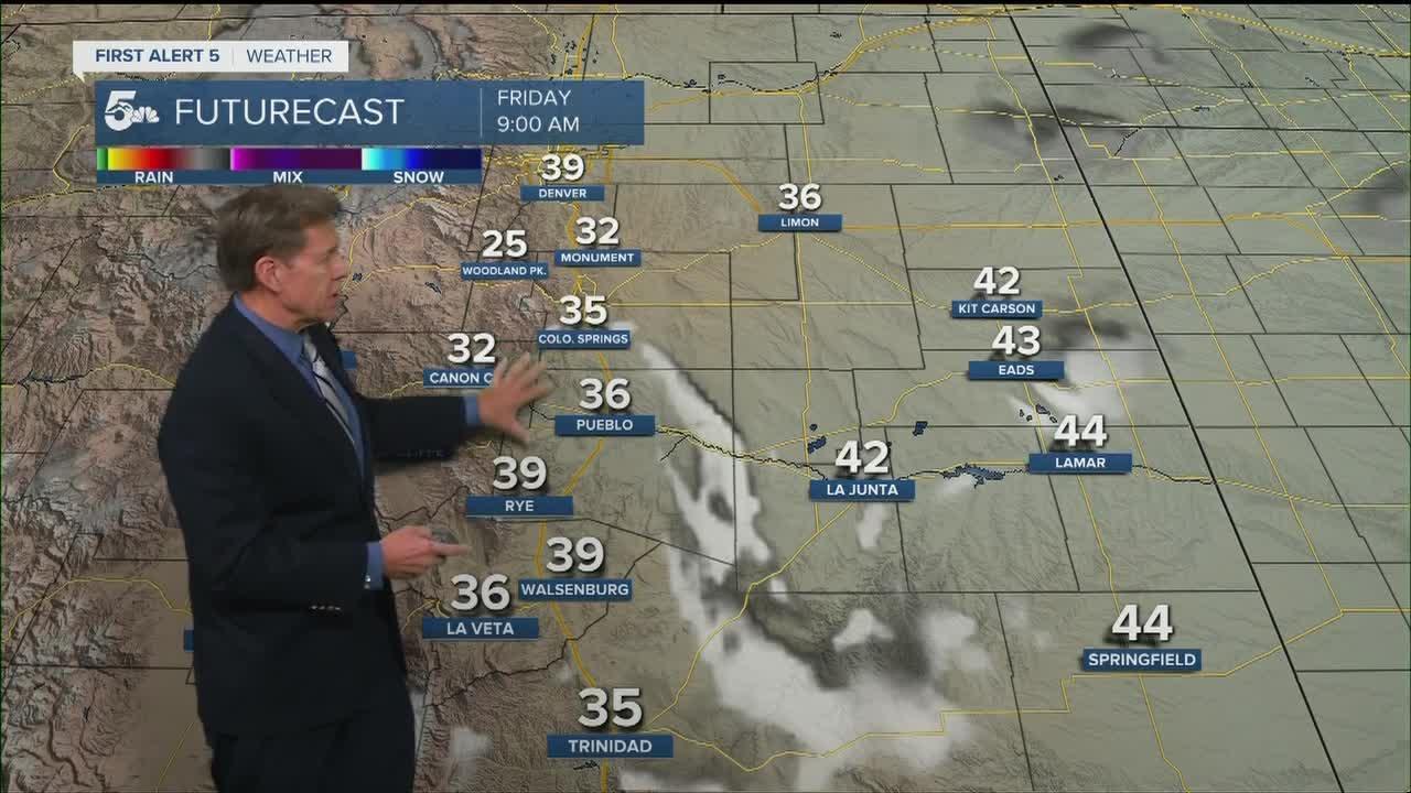 A cool down along with possible rain and snow